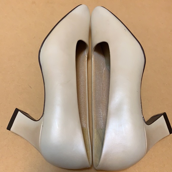 I ❤️Comfort leather WHITE PUMPS HEELS SZ 7.5 BRAZIL VINTAGE RETRO I LOVE COMFORT - Picture 14 of 16